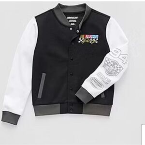 Nascar Little & Big Kid Boys Fleece Lightweight Varsity Jacket. Size Xs
